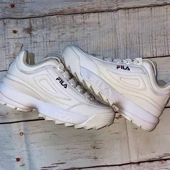 Fila Shoes Fila Disruptor Premium White Athletic Sneakers